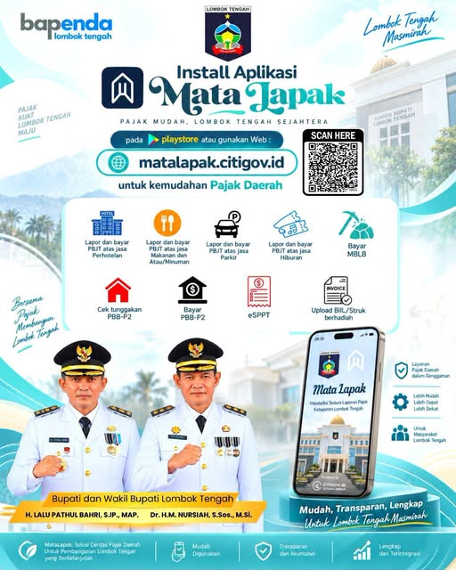 Mata Lapak, Layanan Pajak Daerah Lombok Tengah Kini Semakin Mudah dan Transparan